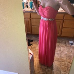 Pink Strapless Dress